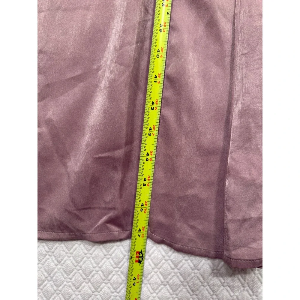 Lulus Chic Fairy Mauve Pink Asymmetrical One Shoulder Satin Midi Dress Small
